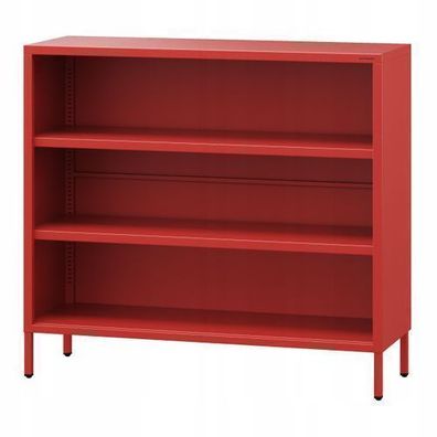 Jan Nowak Niedriges Bücherregal Aufbewahrungsregal100 x 90 x 35 cm Rot