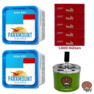 Paramount Blue Volumentabak Giga Box 2x 230g, Winston Hülsen, Drehascher