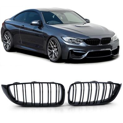 Doppelsteg Kühlergrill Performance Schwarz Glanz für 4er BMW F32 F33 F36 F82 F83