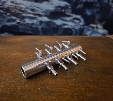 Luftverteiler 8-fach Metall für 4/6mm für Luftschlauch Aquarium Membranpumpe