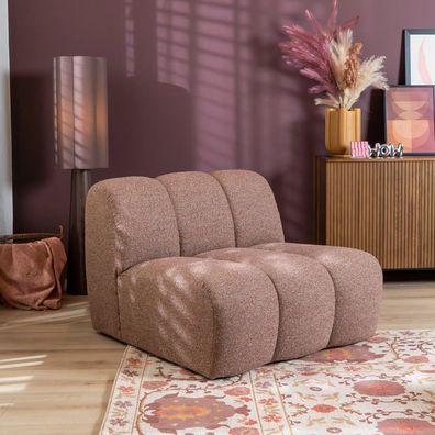 Bronx71 Sessel Luca bouclé rot/rosa