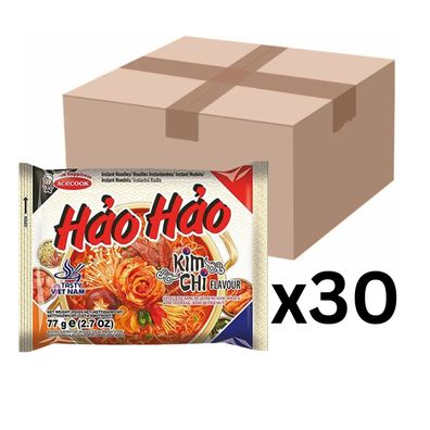 30er-Pack Acecook Instantnudeln Hao Hao Kimchi 77g