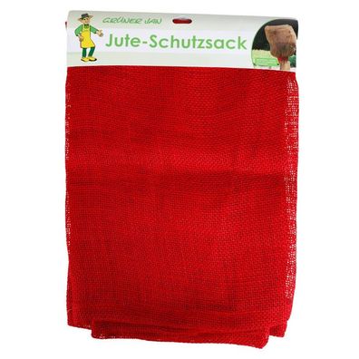 Jute-Schutzsack 57x78cm rot Natur Garten Überzug für Sträucher Pflanzen etc