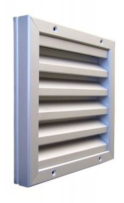 Lamellengitter Wandanbau L-Form 625 x 625 mm Aluminium eloxiert