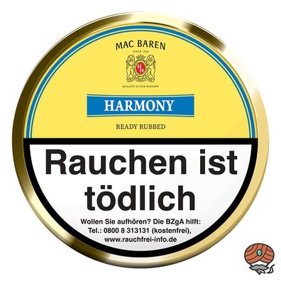 Mac Baren Harmony Ready Rubbed Pfeifentabak à 100g Dose