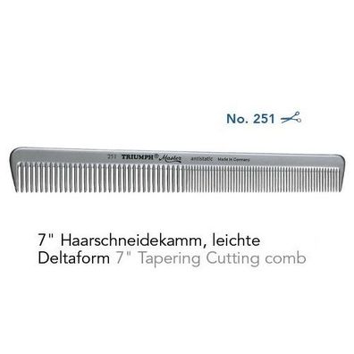 Haarschneidekamm Hercules Sägemann Triumph Master 95/251 silbergrau 7"