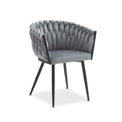 Best For Home-Bequeme Esszimmerstühle aus Samt mit Metallbeinen für Wohnzimmer Küche