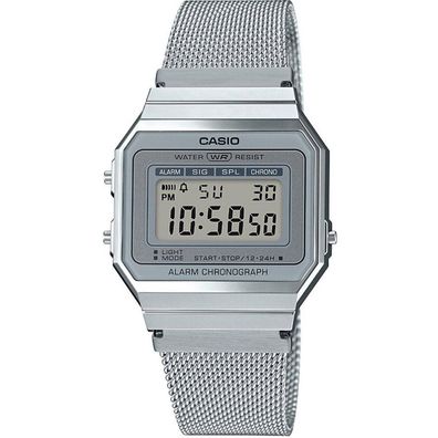 Casio Damen Digital Quarz Uhr mit Edelstahl Armband A700WEM-7AEF
