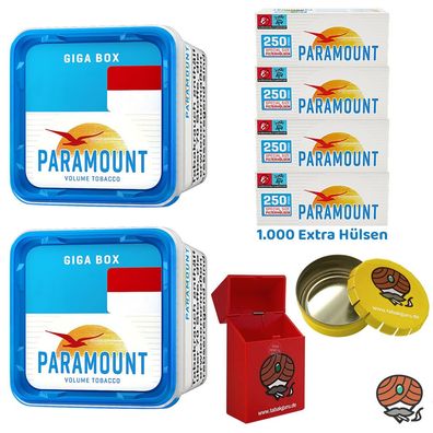 Paramount Blue Volumentabak Giga Box 2x 230g, Blue Extra Hülsen, Ascher