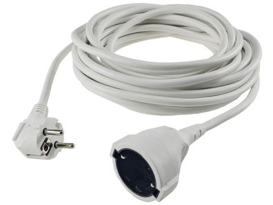 Schutzkontakt-Verlängerung, 10m, weißH05VV-F3G 1,5mm² 16A/250V