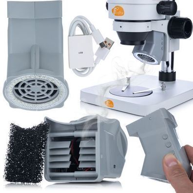Rosfix Rauchabsauger für Stereomikroskop – 7600 U/min, 36 LEDs, USB-C