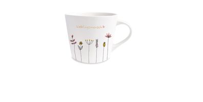 Schreibkram Manufaktur Goldstücke Tasse Porzellan 420 ml 12 x 8,5 cm Lieblingsmensch