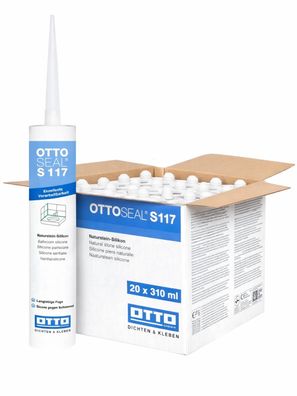 20x Ottoseal S 117 Silikon 310 ml für Naturstein Wand Boden Anschlussfugen Bau