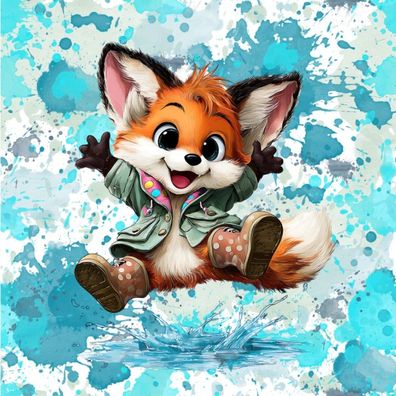 Panel Fuchs (50 cm x50 cm) French Terry