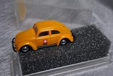 VW Käfer Brezelfenster Schweizer Post PTT - Gelb , Praline