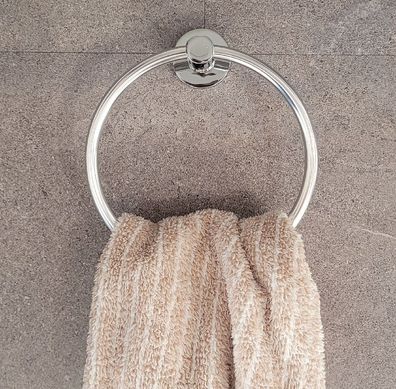 Atlantic Chrom Handtuchring / Towel Ring (10.06427) Metall verchromt Rund