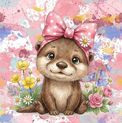 Panel Otter (50 cm x50 cm) French Terry