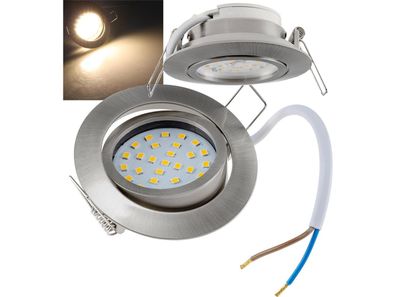 LED-Einbauleuchte "Flat-32" warmweiß80x32mm, 5W, 590lm, Edelstahl gebürstet
