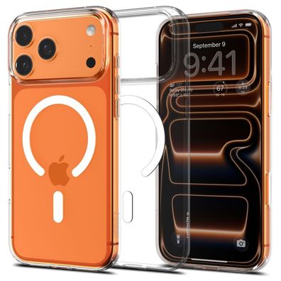 Spigen Liquid Crystal Mag Case kompatibel mit iPhone 17 Pro Max – Transparent / Weiß