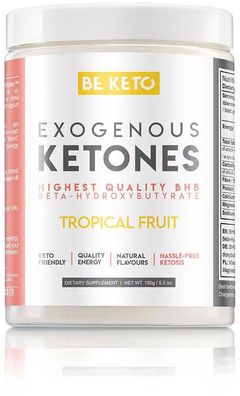 BeKeto Exogene Ketone, 150 g Dose