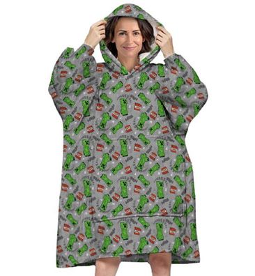 Minecraft Bequemer Überwurf mit Kapuze Kapuzen Poncho für Erwachsene in Einheitsgröße