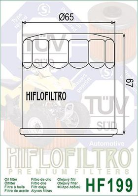HF199 Ölfilter Indian Scout Nisan Polaris Tohatsu OEM 3R0076150 2520799 3089996 37-3R