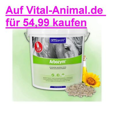 Hipposport Arbozym PELLET 5 kg - Ergänzungsfutter für Pferde, Magen & Darm, Kotwasser