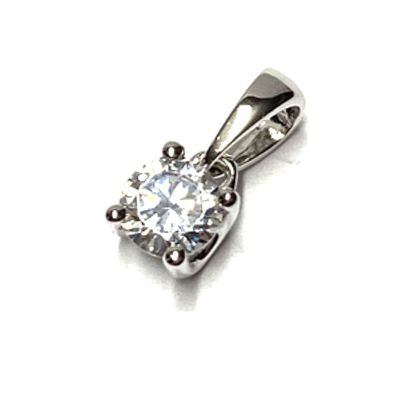 Anhänger 925/- Silber rhodiniert Zirkonia Kettengleiter Klassiker Brautschmuck