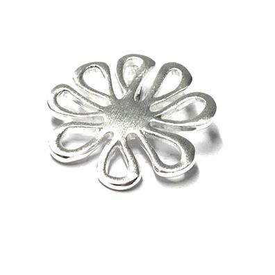 Anhänger 925 Silber matt Blüte Kettengleiter Sommerschmuck