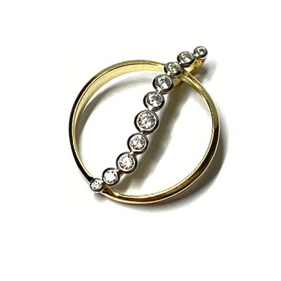 Anhänger 333/- Gold Zirkonia Kettengleiter Schmuckanhänger