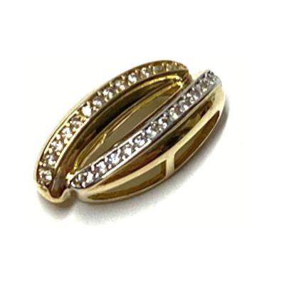 Anhänger 333 Gelbgold bicolor Zirkonia Kettengleiter Glanz