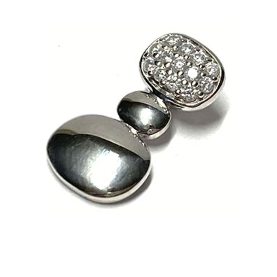 Anhänger 925 Silber rhodiniert Zirkonia Solitäranhänger Kettengleiter