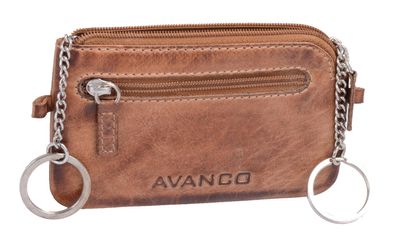 Echtleder Schlüsseltasche Braun – kompakt 12×8 cm