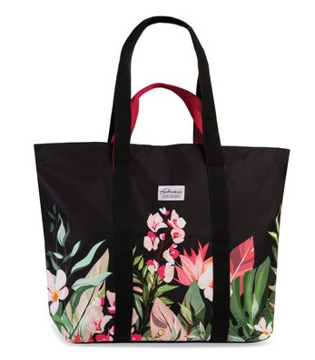 Badetasche schwarz/bunt