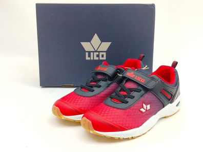 LICO Kinder Sportschuh rot-schwarz mit Klettverschluss und Gummisenkel