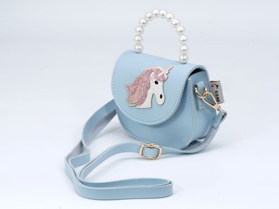 Mädchentasche Einhorn blau – süße Kindertasche für Mädchen