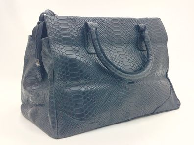 Exklusive Kroko-Optik Business Tasche in schwarz– Luxus für Beruf und Freizeit