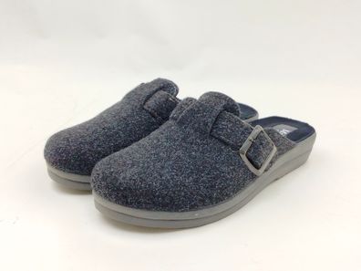 Magnus Herren Filz Pantoffel mit Schnalle schwarz