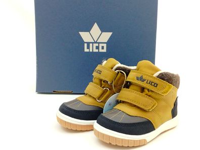 LICO Comfortex warmer Klett Knöchelschuh beige/braun