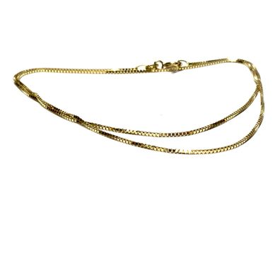 Kette 585/- Gold Venezianer fein dezent 0,9mm Gelbgold 42cm