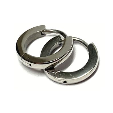 Ohrring Edelstahl Glanz Klassiker ScharnierCreolen Creole 13mm