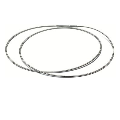 Kette Stahlseil einreihig 1,1mm Klippverschluß Edelstahlkern Basic Halsreifen 45cm