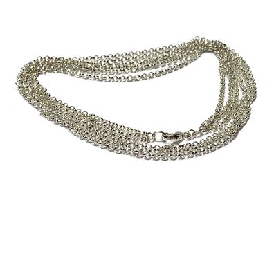 Kette mehrreihig 925/- Silber 3reihig Rundankerkette 42cm