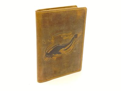 Vintage Ausweismappe 4tlg. Wels brown Leder