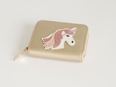 Süße Mädchenbörse Einhorn gold – Mini-Geldbörse für Kinder
