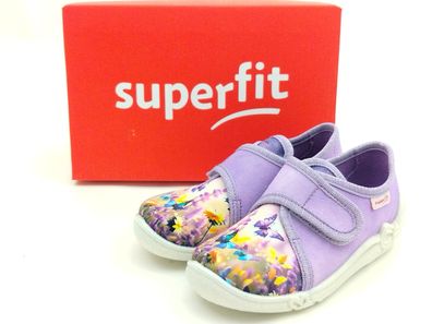 Superfit Mädchen Klett Hausschuh Schmetterling lila