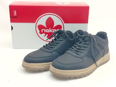 Rieker Herren Schnür Halbschuh mit seitlichem Reißverschluss schwarz