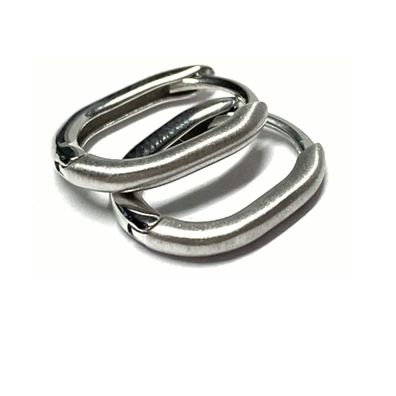 Creolen 333 Weißgold poliert & matt zart dezent Klassiker oval