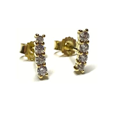 Ohrring 333/- Gelbgold Zirkonia poliert einfarbig dezent geometrisch Ohrstecker