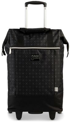 Punta Big Wheel Einkaufstrolley schwarz gemustert | XL-Räder & 40L Volumen